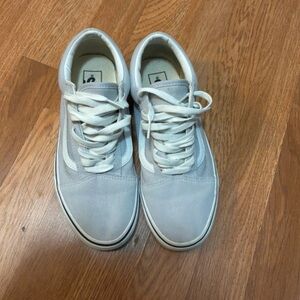 Gray and White vans